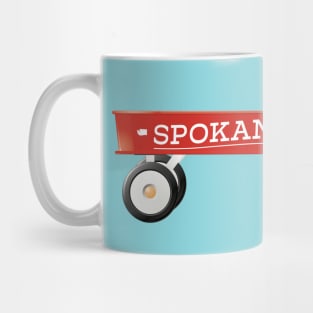 Spokane Riverfront Park Red Wagon Mug